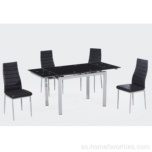 elegantes sillas de comedor negras silla de comedor de cuero negro